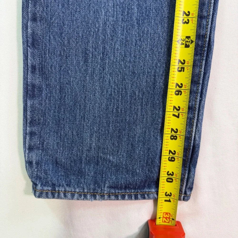 Levis 501 Original Fit Mens Blue Denim Straight Leg Button Fly Jeans 34x31‎
